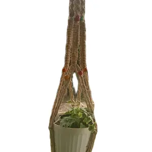 Macrame ( organic), Made from jute.Hanging basket