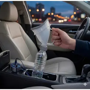 No Spill Portable Travel Urinal Unisex Large Capacity Handheld Urine Bottle with Firm Grip Perfect for Road Trips Camping & Car Emergency Needs