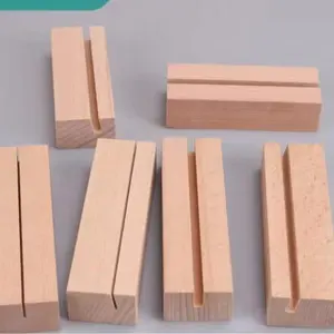 Business Card Holder, Wooden Base Table Number Card Holder, Name Label Holder,  Conference Display Holder, Desk Organizer for Home Office