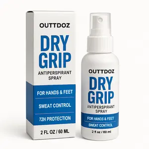 OUTTDOZ DryGrip Grip-Dry Spray for Racket & Ball Sports | Sweat-Control for Hands & Feet | Fast-Dry, Chalk-Free, Clean Finish