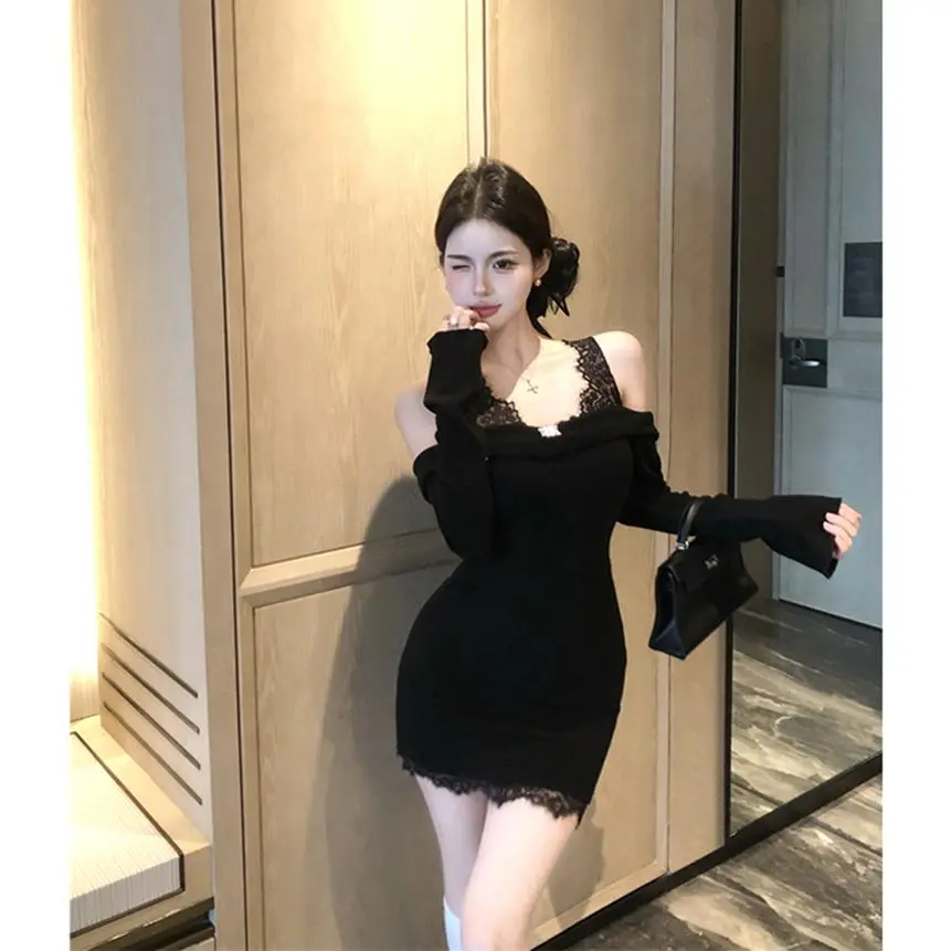 navy dress lace sleeves Navy Tailored Lace Midi Dress – self-portrait-US main image 0