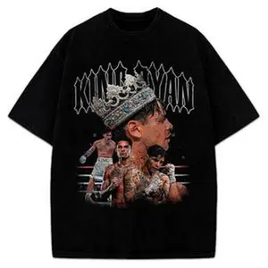 [100% Cotton] King Ryan T-Shirt Mexican Boxer World Champion Custom Graphic Tee Crewneck Cotton