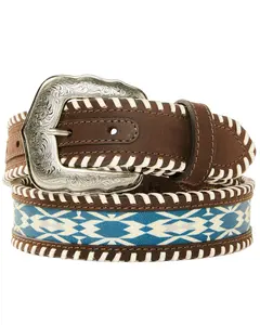 Rank 45 Men's 45&Reg; Dallas Southwestern Print Inlay Belt - Raho24bt13-Bn