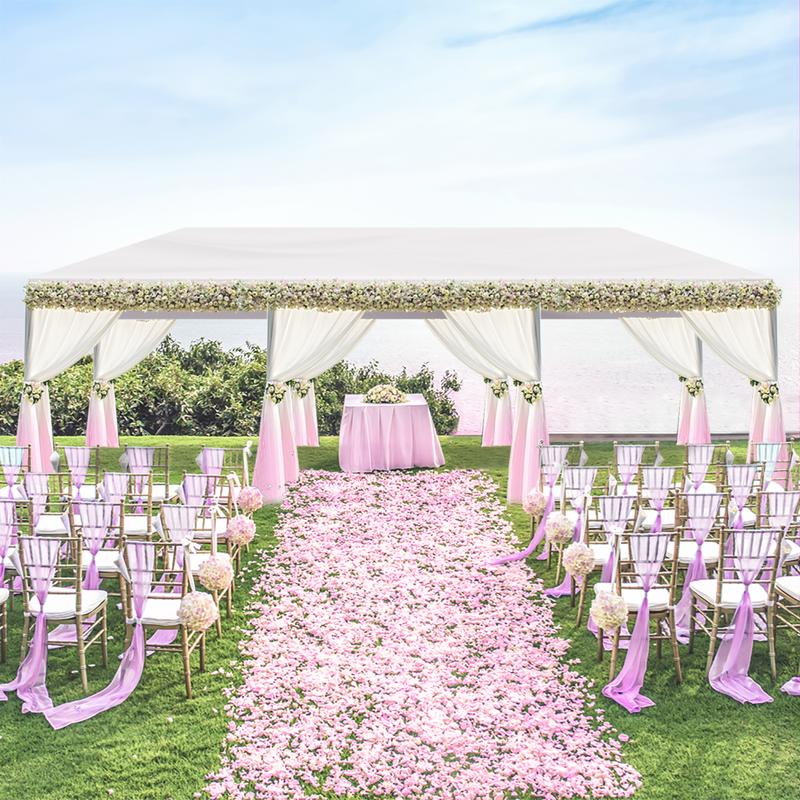 Outdoor Canopy 10 x 10/20/30ft, Party Tents with 0/5/7/8 Removable Sidewalls, Gazebo Shelter for Parties, Outside Waterproof Wedding Canopies