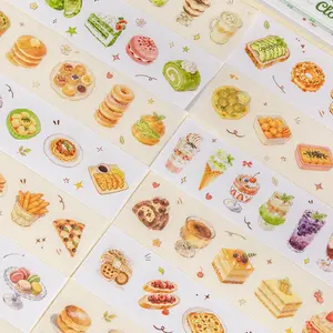 Tomato Sauce Girl Thirsty Moments Series Food Theme Die-Cut Sticker Book Set of 4, Fun and Creative Stickers for Kids and Collectors