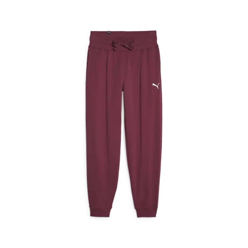 PUMA Womens Her High Waist Drawstring Sweatpants Casual - Red