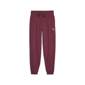 PUMA Womens Her High Waist Drawstring Sweatpants Casual - Red
