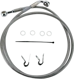 DRAG SPECIALTIES Brake Line - Front - Stainless Steel - +6" - XLCX '16-'20