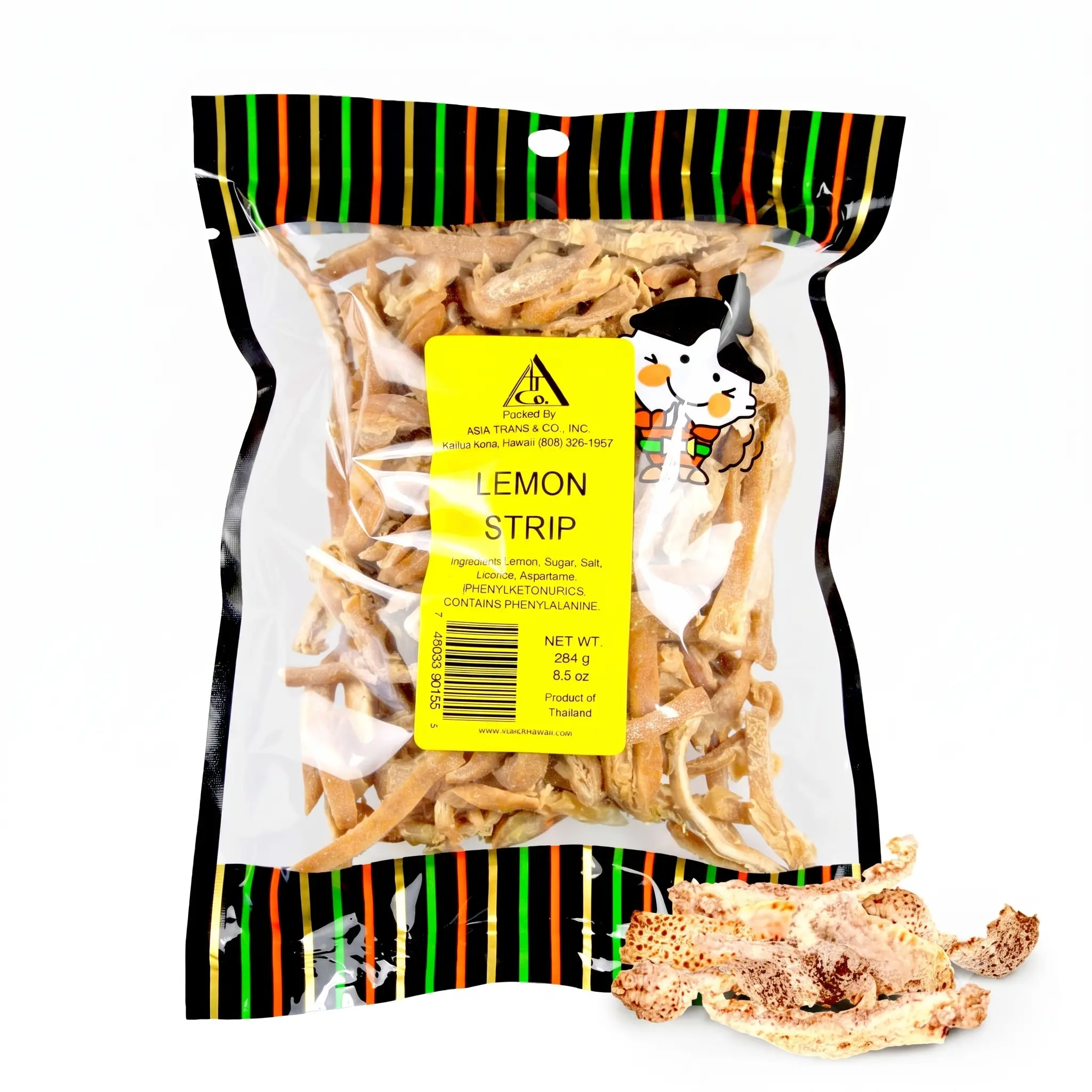 Tasty Sweet Dried Lemon Strips - Popular Crack Seed Style Oriental Fruit Snack - Freshly Packed in Hawaii - 8.5 oz Flavorful Dried Snack, Flavor
