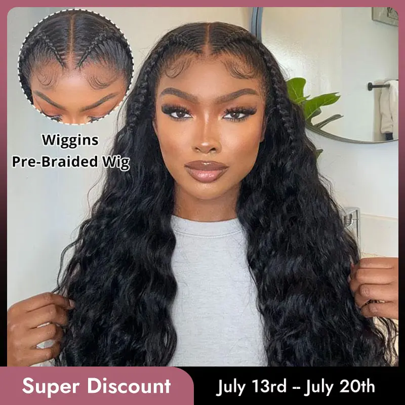 [Summer Sale] Wiggins Hair Pre Braided Glueless Loose Deep Wave Wig 13x6 Lace Frontal Wigs Human Hair Pre Everything Pre Stylist Wig Ear To Ear Natural Hairline Ready To Go Wig #weeklydeals #DealsForYouDays