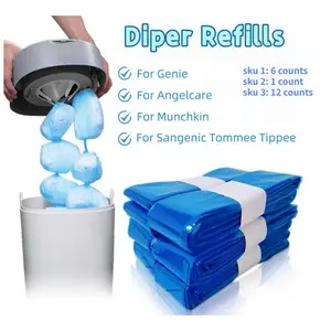 Refill Bags for Tommee Tippee Diaper Pail Refill Bags for Genie Nappy Bin Scented Refills for Angelcare for Munchkin