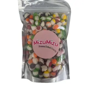MIZUMIZU Freeze Dried Rainbow Candy 4oz Bag Organic Sweet Snack Sour Wild Berry Meteors Vibrant Colors Intense Flavors Tangy Bonbon