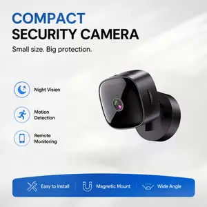 Peace of Mind in a Matchbox – Smart Security Cam for Pets, Packages, Babies, Wifi Indoor Camera. Easy Magnetic Mount. | Wireless Home Security | Indoor Camera