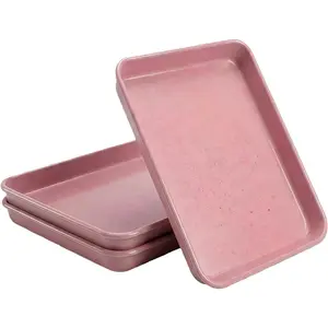 11x9 Baking Pan Set of 3, Rectangular Non-Stick Baking Pans, Pink Cake & Brownie Pans for Home Oven, Casserole, Family Baking