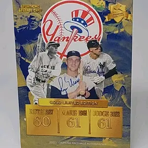Yankees Gold Limited Edition Home runs Card Ruth Maris And Judge