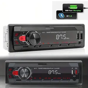 Single Din Car Radio In Dash 12V 1 Din Car Stereo Audio MP3 Player Support AUX/ TF/ USB/ FM/ Voice Assistant+ APP Control with Remote Control