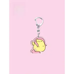 Cartoon Keychain Anime Gift, 1.26 Inch Acrylic Key Ring, Cute Bag Charm, Car Key Chain Decor, School Office Use, Multiple Patterns Available