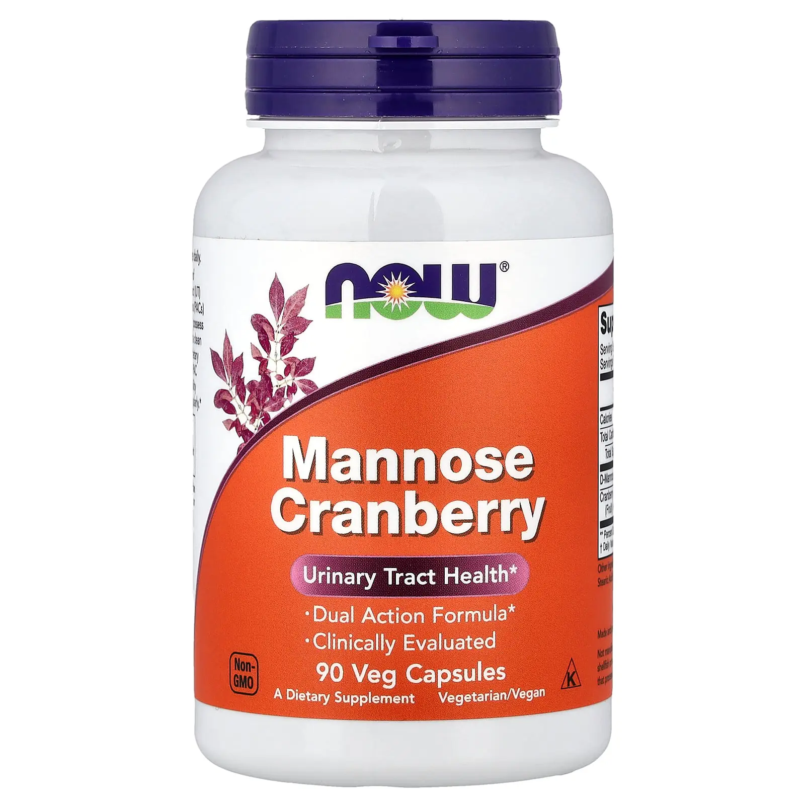 NOW Foods Mannose Cranberry, 90 Veg Capsules NOW Foods Mannose Cranberry, 90 Veg Capsules