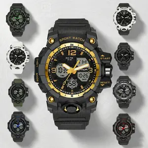 Men's Digital Sport Watch Water-Resistant Wristwatch with Dual Display for Outdoor Fitness Activities & Active Lifestyles,Christmas gift