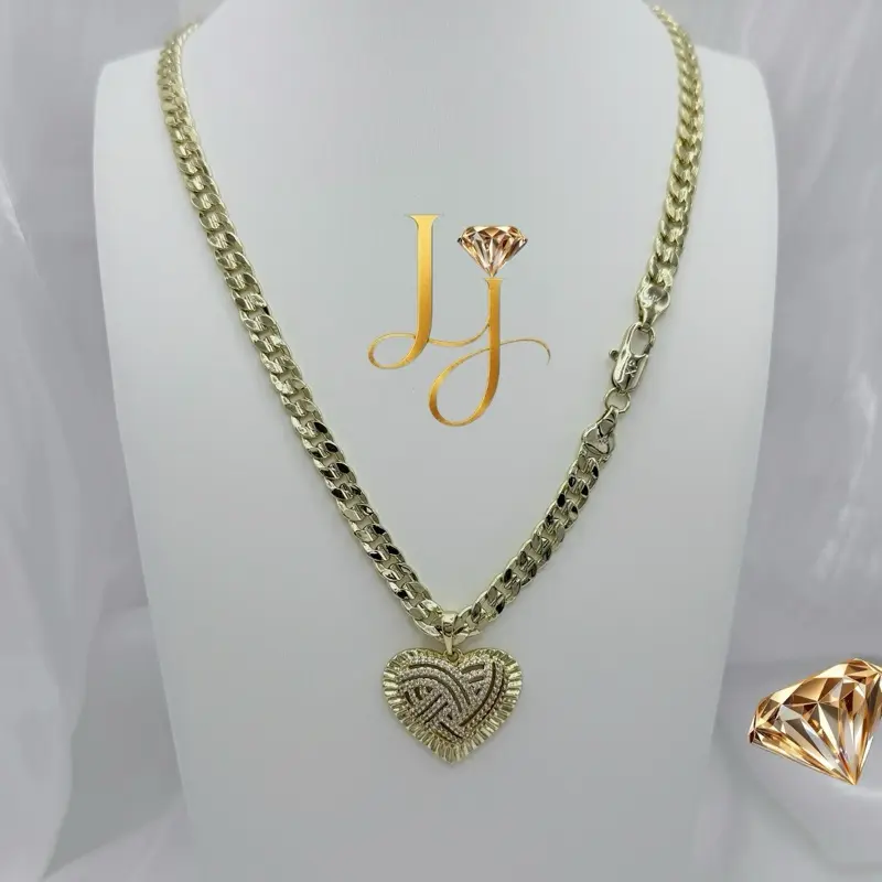#1348 Necklace cuban Laminado 14k Layer Real Gold High Quality Daily Wear Stainless Steel Water Resistant