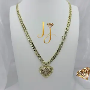 #1348 Necklace cuban Laminado 14k Layer Real Gold High Quality Daily Wear Stainless Steel Water Resistant