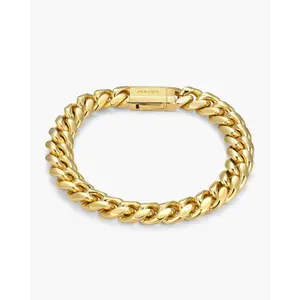 JAXXON - Cuban Link Bracelet 10mm - Box Clasp - Gold