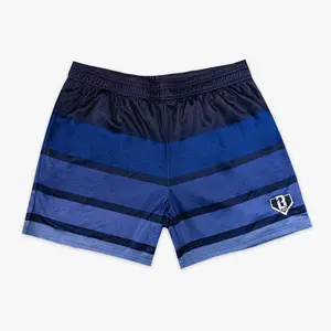 Baseball Lifestyle 101 Gradient Stripe Shorts – Cool Fade Diamond Energy, Junior & Adult Sizes (Blue)