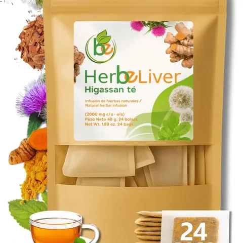 VIRAL Boldo, diente de leon, curcuma, & cardo mariano TE (Boldo, turmeric,dandelion and milk thistle TEA)24 tea bags HIGASSAN 100% Natural Healhline