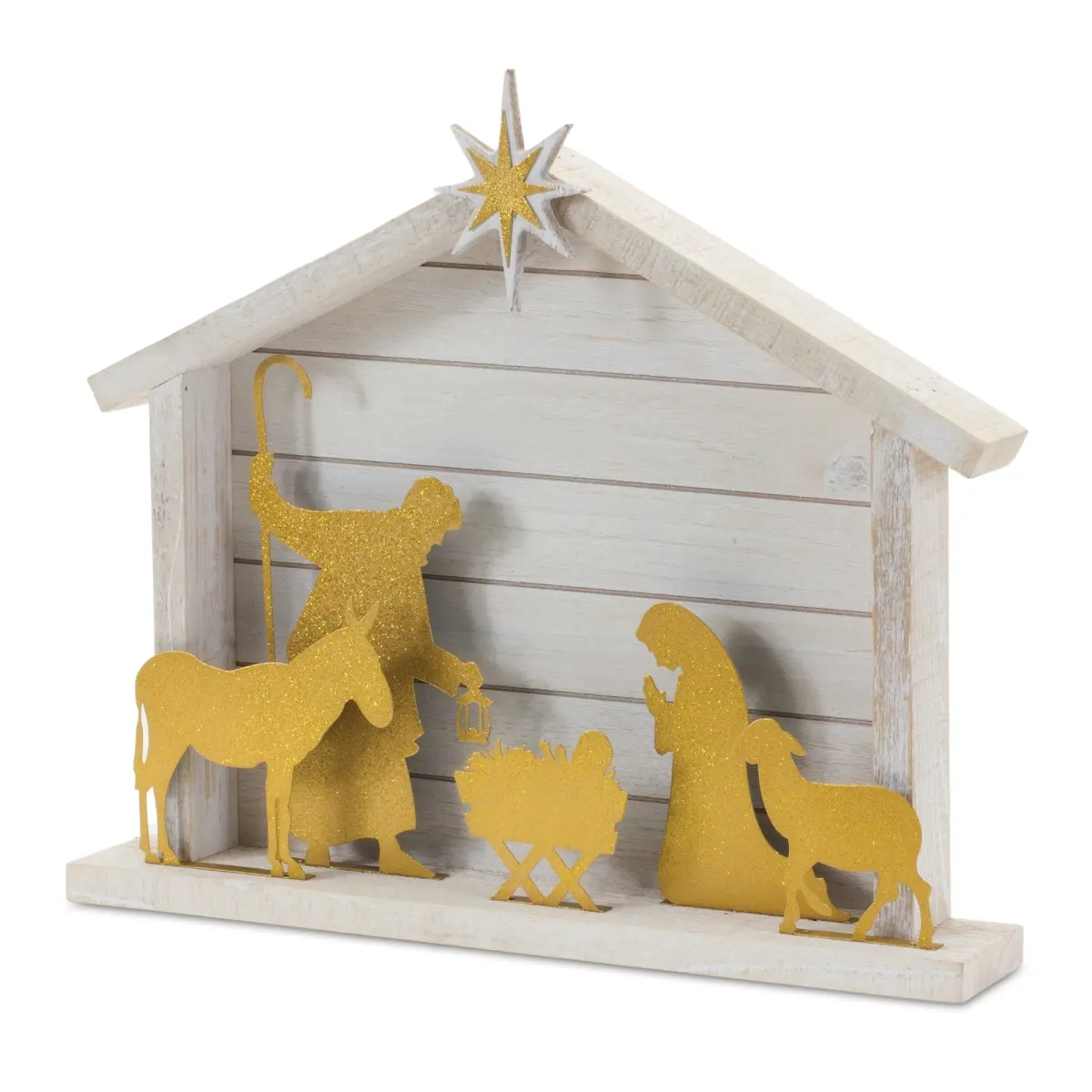 Melrose International 87083DS Cut Out Metal Nativity Scene - 17.75 in.