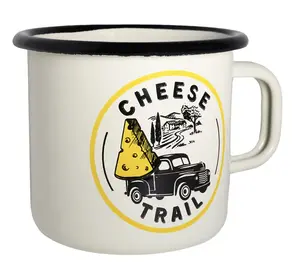 Cheese Trail Enamelware Mug