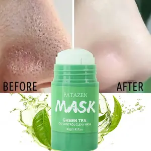 Green Tea Oil-Control Gentle Cleansing Mask Stick, Deep Pore Cleansing, Pore Minimization & Purifying Clay Mask Stick, Suitable for All Skin Types, Smoother