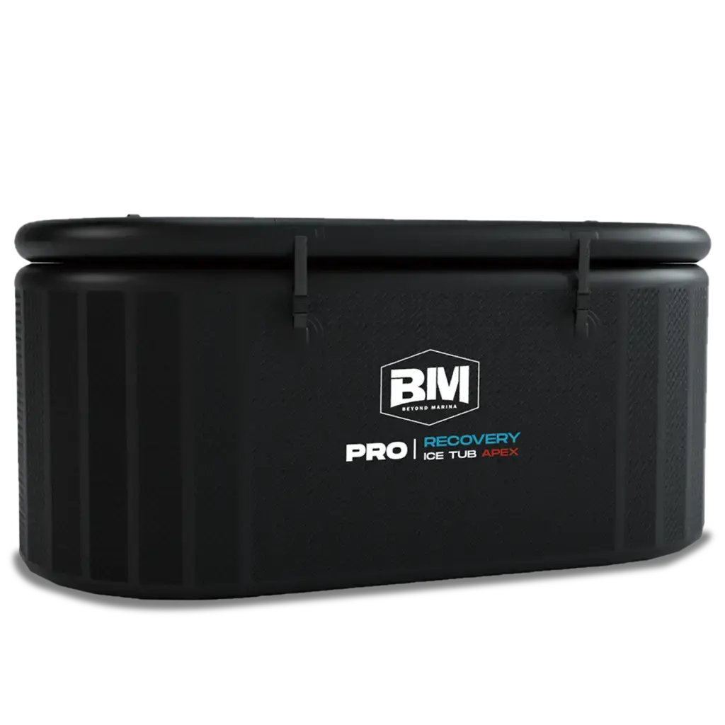 Inflatable Ice Bath Tub, 150 Gal Cold Plunge Tub for Fitness Recovery, Chiller-Ready with Insulated Lid, Ground Sheet, Hand Pump & Backpack