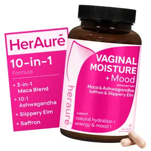 HerAuré Moisture & Moodbooster for Women | Ashwagandha, Saffron, Maca & Sea Moss | For Stress Relief, Energy, Bliss, Relaxation, 30 Servings,mothersdaygift, Summervibes