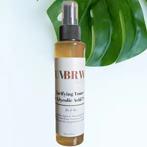 Clarifying Toner with Glycolic Acid 7% for Improved Skin Texture and Tone - Skincare, Acid Toner Exfoliant Hydrating Skin Repair Moisture