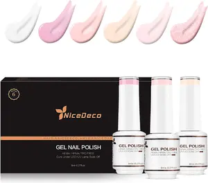 Nicedeco Gel Nail Polish Set, UV/LED Soak-Off Gel Polish Nail Art Manicure Pedicure, Salon & Home Use - Long Lasting & Easy to Apply 6pcs x 8ml-Kit6