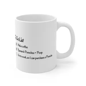 Porsche Checklist Coffee Mug