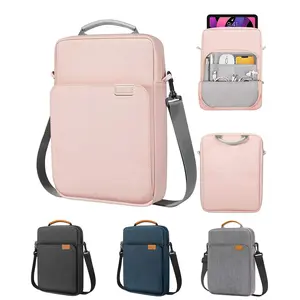 Solid Color Tablet Bag, 1 Count Multi Pockets Shockproof Protective Pouch, Fashion Tablet Handbag Case, Tablet Sleeve for iPad