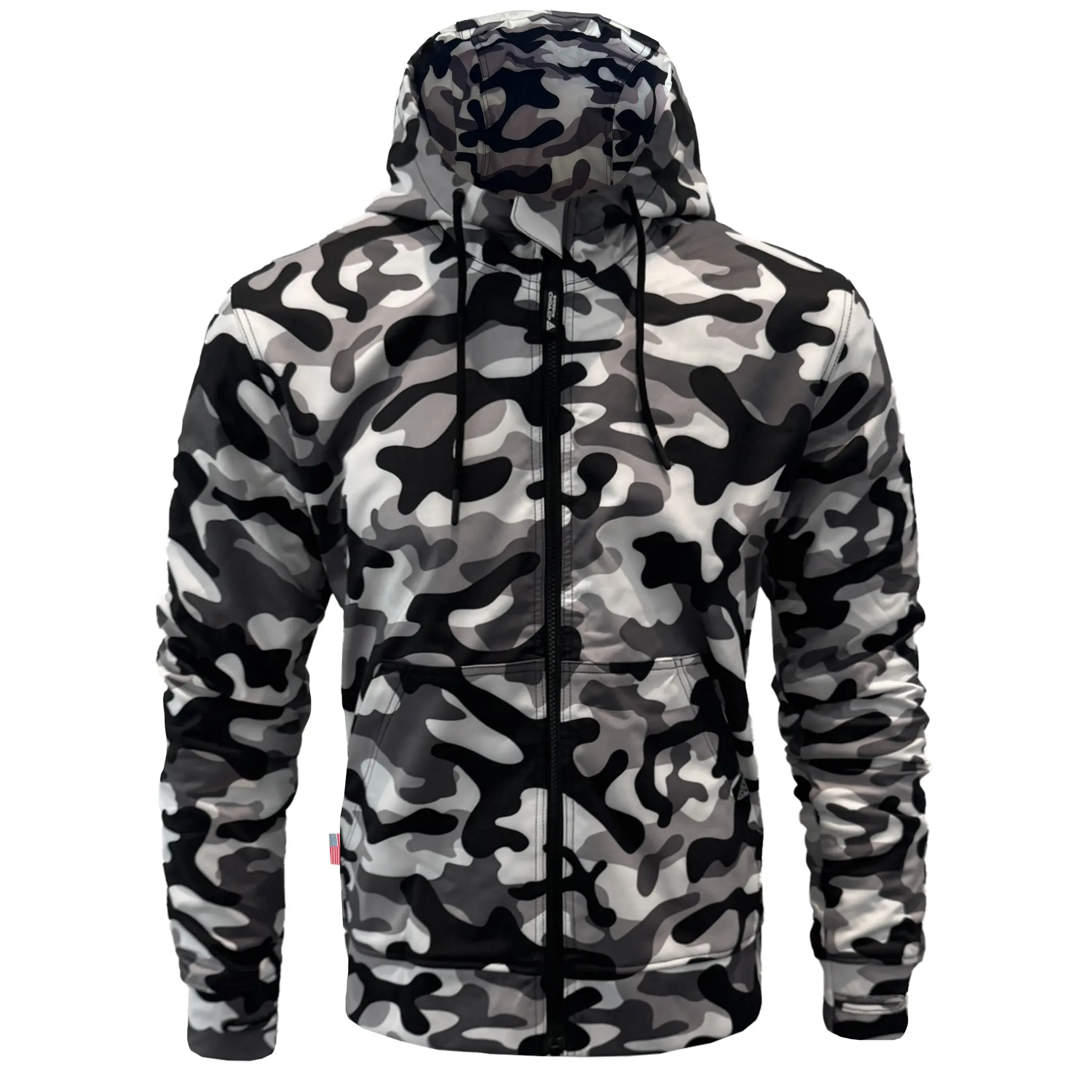 Protective SoftShell Unisex Camouflage Hoodie - "Snow Fox"