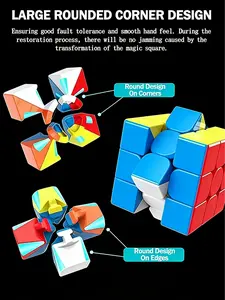 Speed Cube 2x2 3x3 Bundle - Fast Smooth Stickerless Magic Cube Puzzle Toy for Kids & Adults