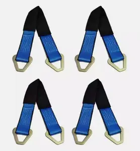 (4 Pack) 36" HD Axle Straps Car Hauler Tow Truck Wrecker Wheel Tie Down Strap
