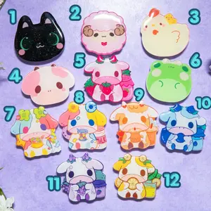V.2 Cute Animal Grips, Kawaii GripS, Acrylic Grips, Glitter Acrylic Grip, Cute Animal Sockets