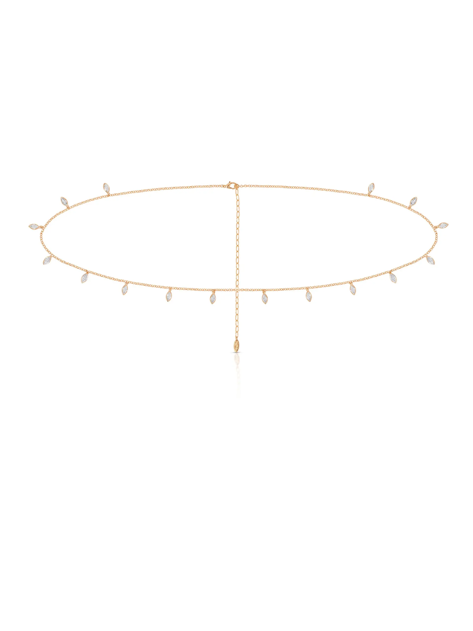 Crystal Droplet Thin Cha Body Chain