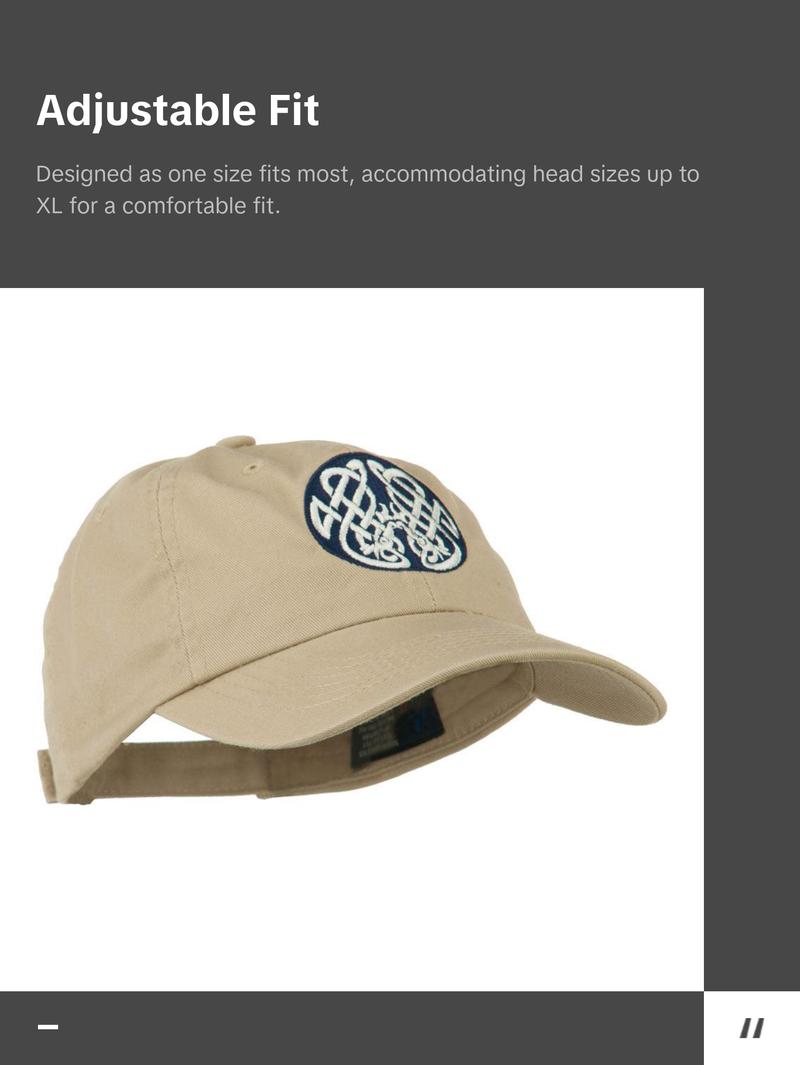Celtic Emblem with Birds Embroidered Cap