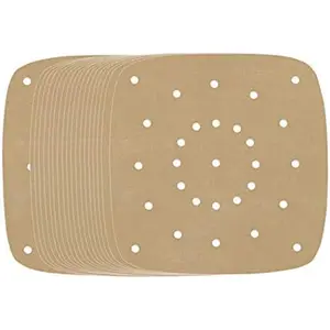 Air Fryer Parchment Paper, Set of 200, 8.5 Inch Unbleached Perforated Square Air Fryer Liner Sheets for Airfryer, Steaming Basket and More(7.5/8.5/9.5in Available)