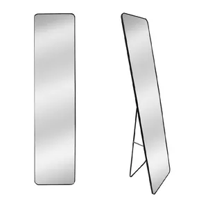 Sleek Wall-Mounted/Leaning Full-Length Mirror - Lightweight, Anti-Break, 3 Frame Color Options (Black, Gold, White)