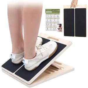 Slant Board for Calf Strentching,Adjustable Portable Wooden Incline Board for Calf Stretcher with Training Poster ,450 Lbs Weight Capacity Calf Stretch Wedge for Leg Exercise,Squat & Physical Therapy