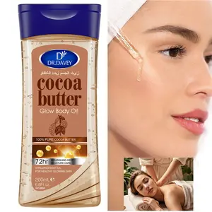 200ML Cocoa Butter Glow Body Oil, Moisturizing Skin Care Essential Oil, Unisex All-Season Use, Travel-Friendly, Scented Body Oil