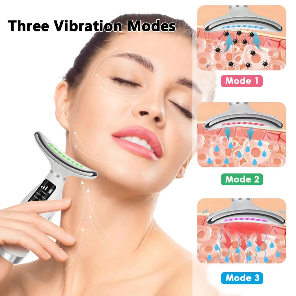 Red Light Massager for Face and Neck, 7 Color Mode Facial Device, Skin Care Face Massage, Red Light Massager for Face and Neck, 7 Color Mode Facial Device, Skin Care Face Massage,