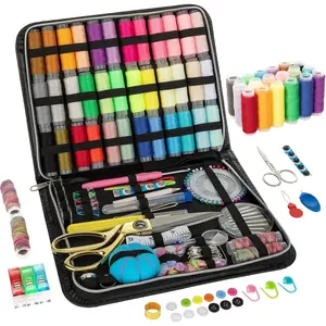 Sewing Kit for Adults, Upgraded Beginner Sewing Kit with 230pcs Sewing Accessories, Hand Needle and Thread Kit with Buttons, Portable Travel Sewing Kit for Home, Emergency, Sewing Machine, Gifting