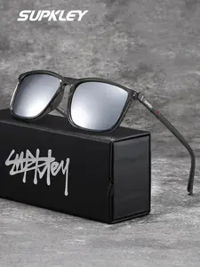 SUPKLEY Sunglasses for Men Women Comfortable Square Sun Glasses Light Weight Eyewear Driving Hiking Runing Finishing Accessory